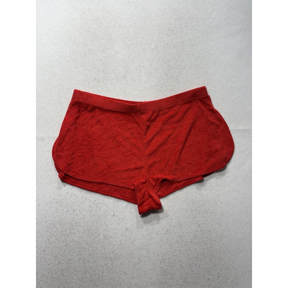 Wild Fable Red Terry Sweat Shorts Womens Medium Elastic Waist Casual Dolphin Hem